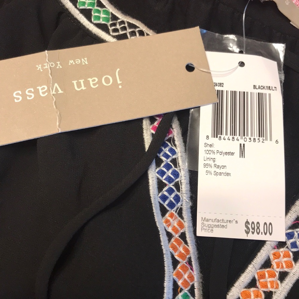 SOLD Joan  Vass New York Embroidered  Mini Dress - Picture 5 of 5